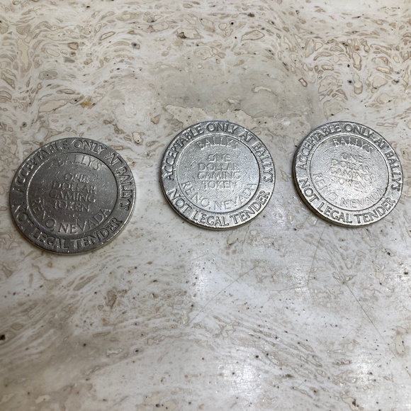Bally’s Other - Three Bally's Casino $1 Gaming Token Reno, Nevada